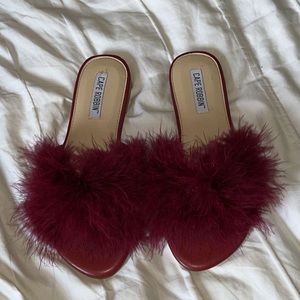 Cape Robbin Feathered Sandals